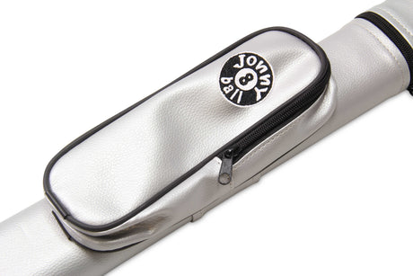 Jonny 8 Ball Two Tone Oval Pool Cue Case - Holds One 2 Piece Cue + Accessories