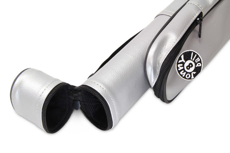 Jonny 8 Ball Two Tone Oval Pool Cue Case - Holds One 2 Piece Cue + Accessories