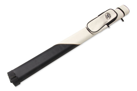 Jonny 8 Ball Two Tone Oval Pool Cue Case - Holds One 2 Piece Cue + Accessories