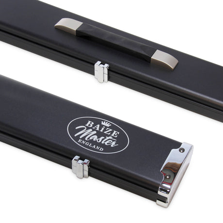 Baize Master 3/4 Black Luxury Snooker Pool Cue Case - Holds Two 3/4 Joint Cues
