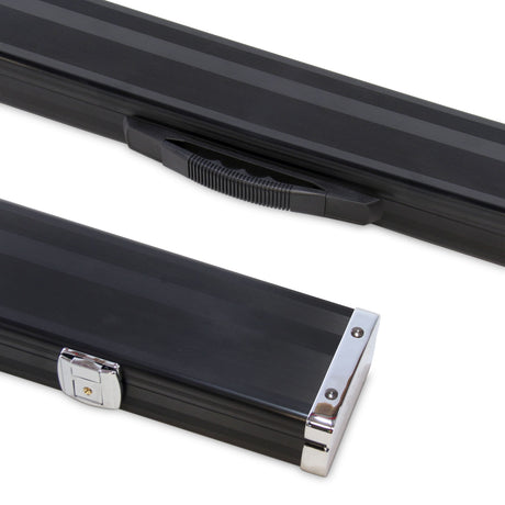 Baize Master 3/4 Black 3 Slot LOCKABLE Metal Ends Snooker Pool Cue Case - Holds 2 Cues