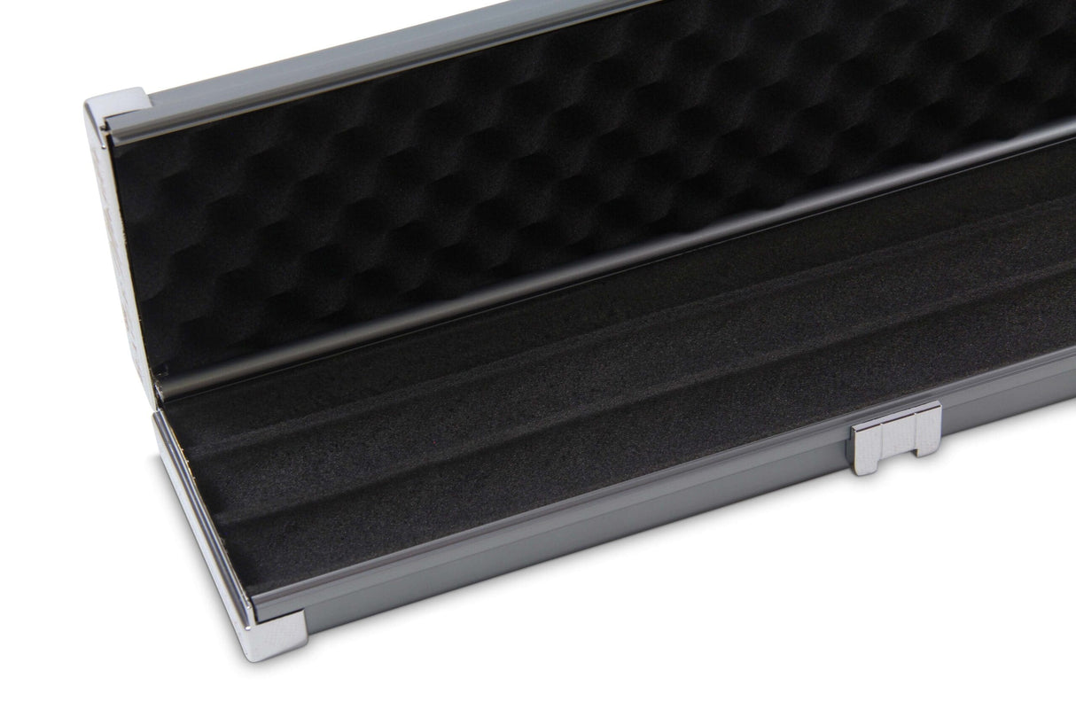 Baize Master WIDE GREY 3/4 PRO LINE Aluminium Metal Ends Snooker Pool Cue Case - Holds 2 Cues