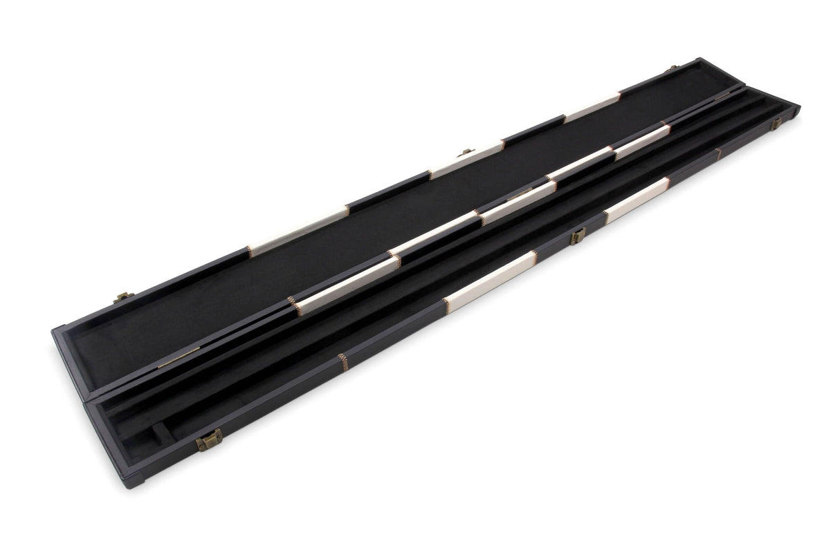 Deluxe 3/4 WIDE CHEQUERED Snooker Pool Cue Case with Plastic Ends - Holds 2 Cues