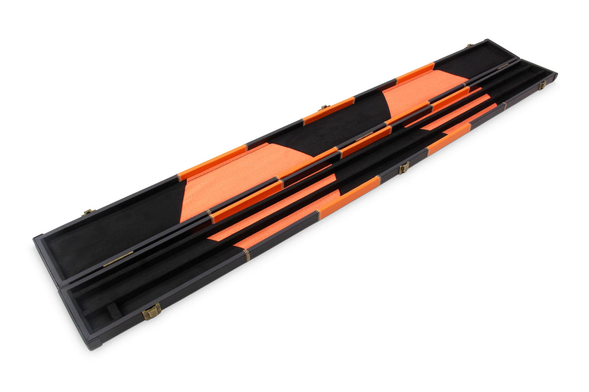 Deluxe 3/4 WIDE CHEQUERED Snooker Pool Cue Case with Plastic Ends - Holds 2 Cues