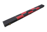 Deluxe 3/4 WIDE CHEQUERED Snooker Pool Cue Case with Plastic Ends - Holds 2 Cues
