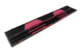 Deluxe 3/4 WIDE CHEQUERED Snooker Pool Cue Case with Plastic Ends - Holds 2 Cues