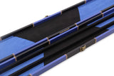 Deluxe 3/4 WIDE CHEQUERED Snooker Pool Cue Case with Plastic Ends - Holds 2 Cues