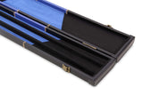 Deluxe 3/4 WIDE CHEQUERED Snooker Pool Cue Case with Plastic Ends - Holds 2 Cues