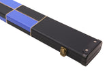Deluxe 3/4 WIDE CHEQUERED Snooker Pool Cue Case with Plastic Ends - Holds 2 Cues