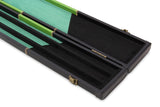 Deluxe 3/4 WIDE CHEQUERED Snooker Pool Cue Case with Plastic Ends - Holds 2 Cues