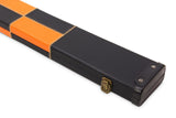 Deluxe 3/4 WIDE CHEQUERED Snooker Pool Cue Case with Plastic Ends - Holds 2 Cues