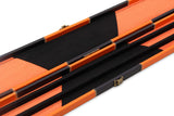 Deluxe 3/4 WIDE CHEQUERED Snooker Pool Cue Case with Plastic Ends - Holds 2 Cues