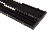 Deluxe 3/4 WIDE CHEQUERED Snooker Pool Cue Case with Plastic Ends - Holds 2 Cues
