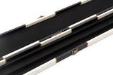 Deluxe 3/4 WIDE CHEQUERED Snooker Pool Cue Case with Plastic Ends - Holds 2 Cues