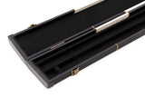 Deluxe 3/4 WIDE CHEQUERED Snooker Pool Cue Case with Plastic Ends - Holds 2 Cues
