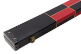 Deluxe 3/4 WIDE CHEQUERED Snooker Pool Cue Case with Plastic Ends - Holds 2 Cues