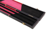 Deluxe 3/4 WIDE CHEQUERED Snooker Pool Cue Case with Plastic Ends - Holds 2 Cues