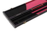 Deluxe 3/4 WIDE CHEQUERED Snooker Pool Cue Case with Plastic Ends - Holds 2 Cues