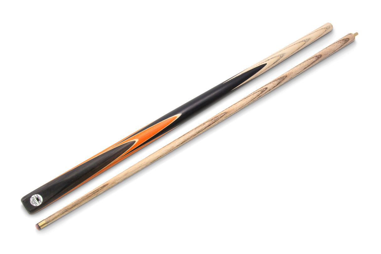 PRO147 CRUCIBLE 57 Inch 2 Piece Ash Snooker Pool Cue and Case Set with 9.5mm Tip