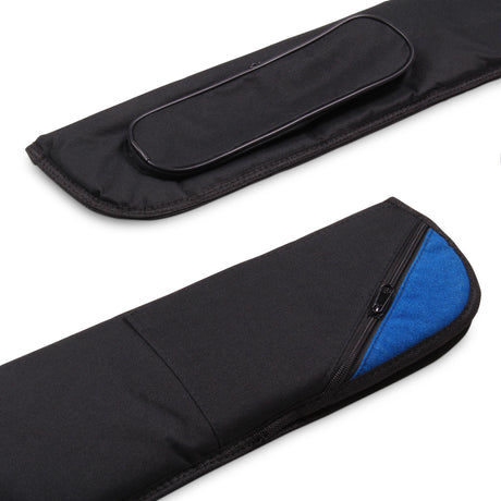 Deluxe FLASH Snooker Pool Cue Soft Case for 2 Piece Cue & Mini Extension