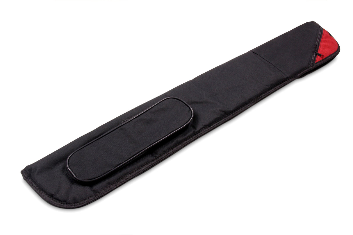 Deluxe FLASH Snooker Pool Cue Soft Case for 2 Piece Cue & Mini Extension