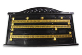 Black Plastic Economy 4 Player Snooker Scoreboard with Brass Coloured Plastic Markers
