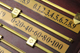 Solid Wood Mahogany Colour 4 Player Snooker Scoreboard with Brass Markers
