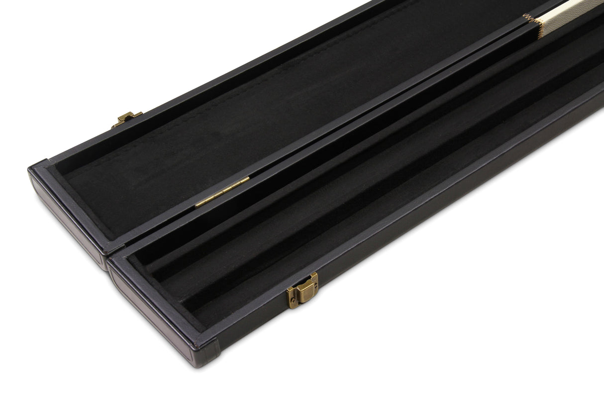 Deluxe 1 Piece WIDE CHEQUERED Snooker Pool Cue Case with Plastic Ends - Holds 3 Cues