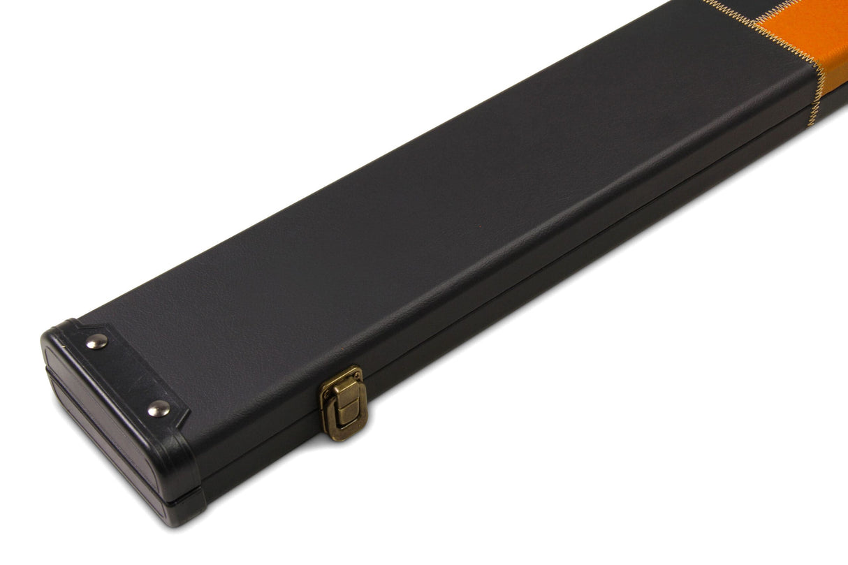 Deluxe 1 Piece WIDE CHEQUERED Snooker Pool Cue Case with Plastic Ends - Holds 3 Cues