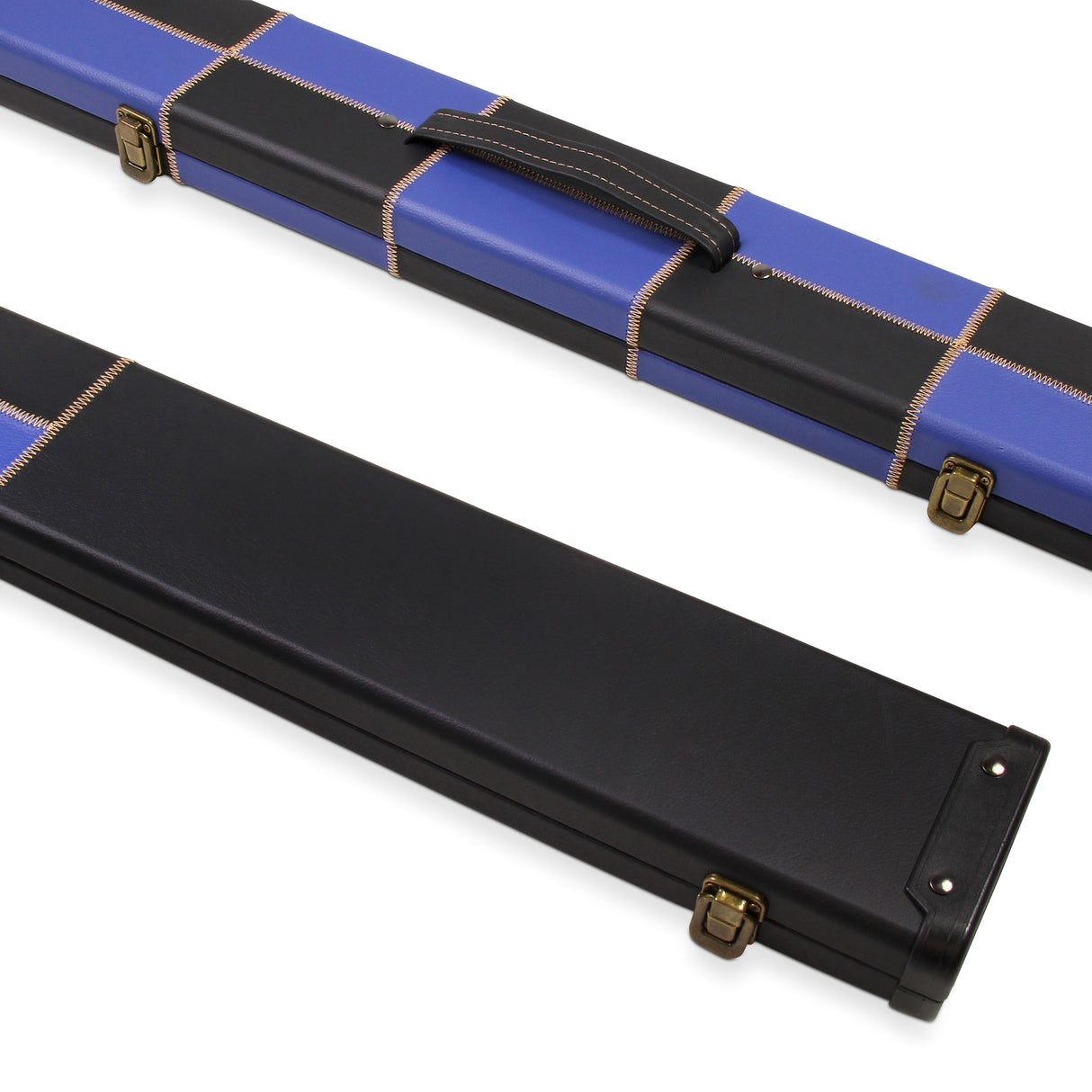 Deluxe 1 Piece WIDE CHEQUERED Snooker Pool Cue Case with Plastic Ends - Holds 3 Cues