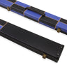 Deluxe 1 Piece WIDE CHEQUERED Snooker Pool Cue Case with Plastic Ends - Holds 3 Cues