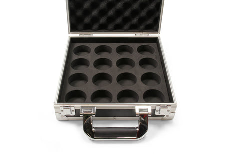 Funky Chalk Hard Aluminium English Pool Ball Carrying & Storage Flight Case for 2" Balls - Holds 16 x 2 Inch pool balls