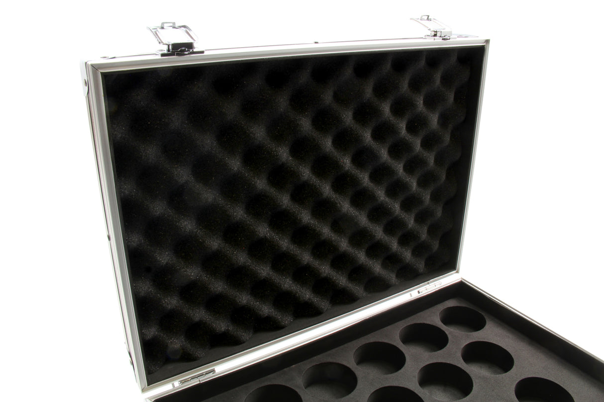 Silver Aluminium Snooker Ball Flight Carry Case - Holds 22 Balls