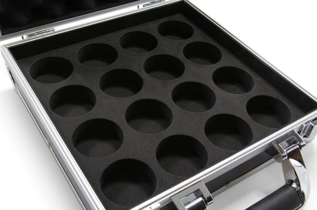 Funky Chalk Hard Aluminium English Pool Ball Carrying & Storage Flight Case for 2" Balls - Holds 16 x 2 Inch pool balls