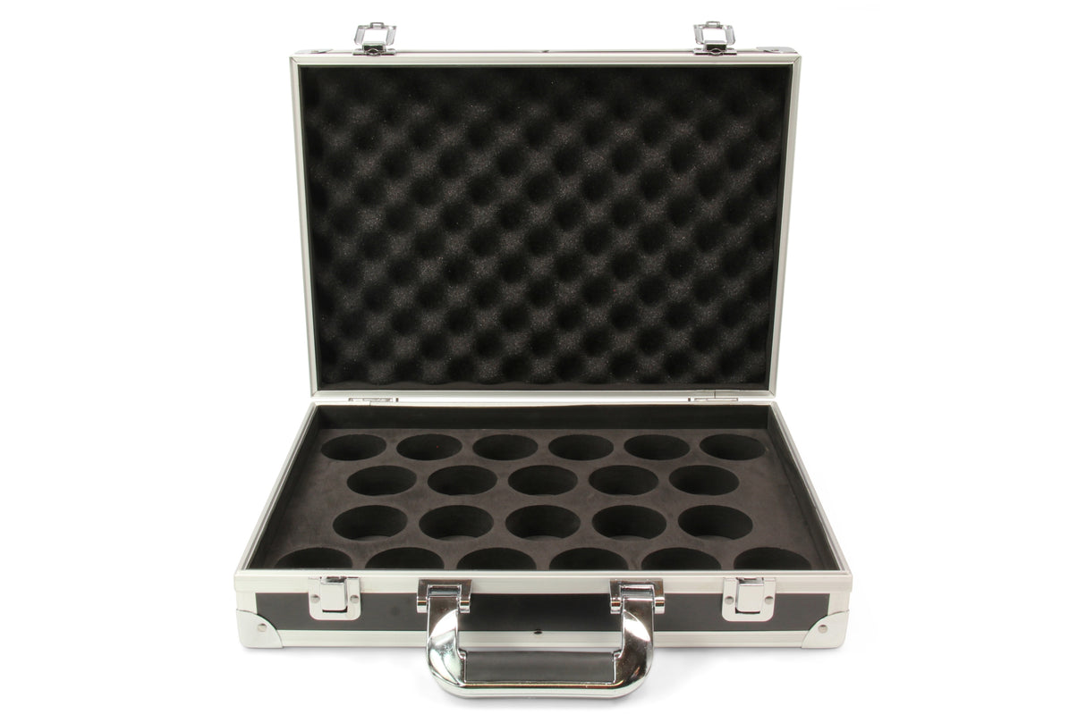 Silver Aluminium Snooker Ball Flight Carry Case - Holds 22 Balls