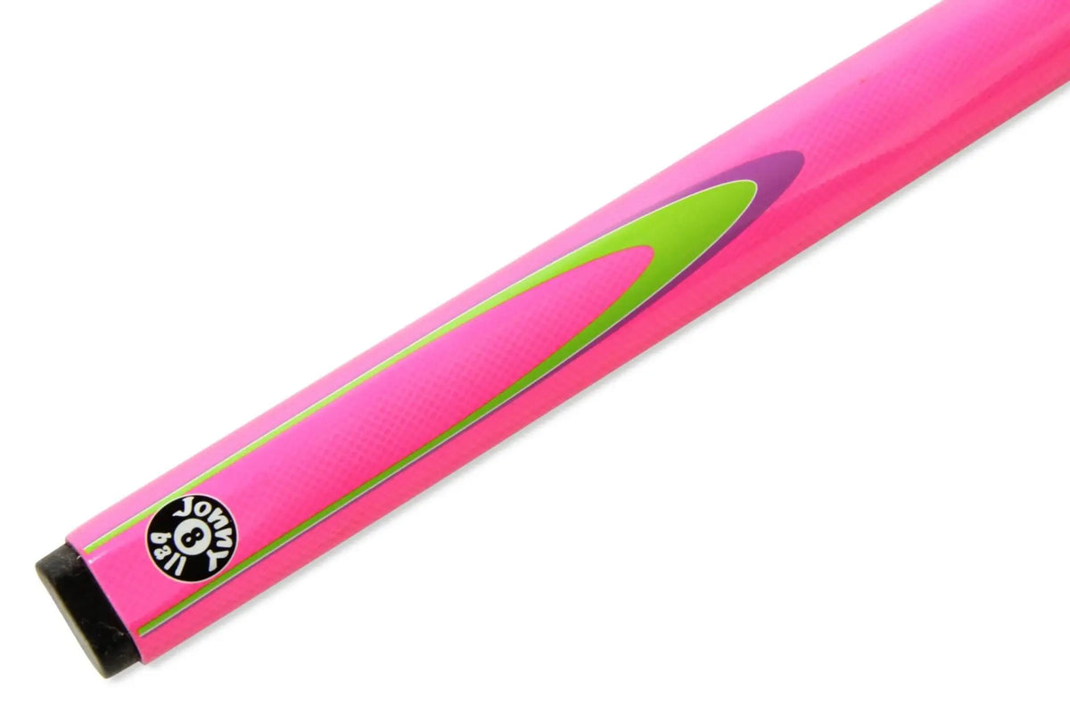 Jonny 8 Ball 57 inch HOT PINK INFERNO 2pc Graphite Pool Snooker Cue – 9mm Tip Jonny 8 Ball
