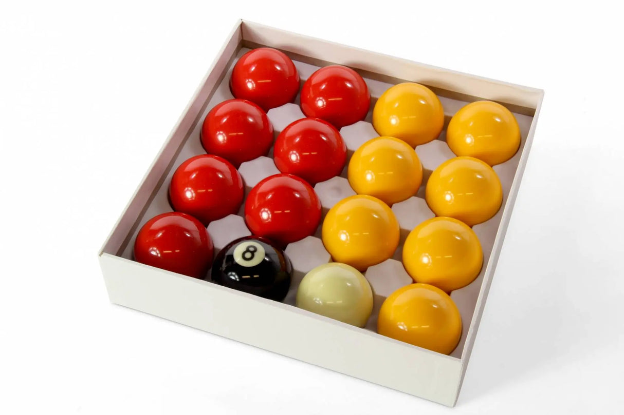 Jonny 8 Ball 2 Inch (50.8mm) Standard RED AND YELLOW Pool Balls with 1 7/8 inch Cue Ball - Jonny 8 Ball Jonny 8 Ball