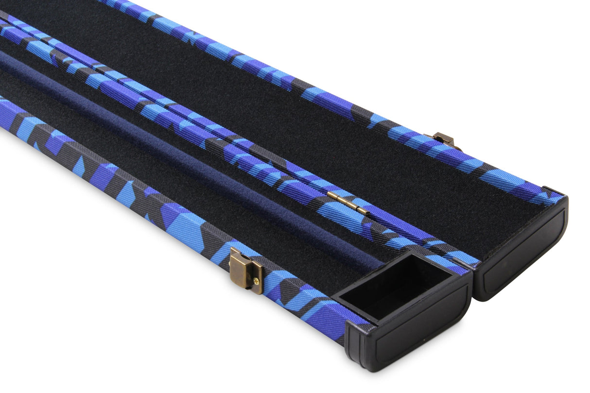 POSTMODERN 1 Piece Hard Snooker Pool Cue Case with Tough Plastic Ends - Holds 2 Cues Cue & Case