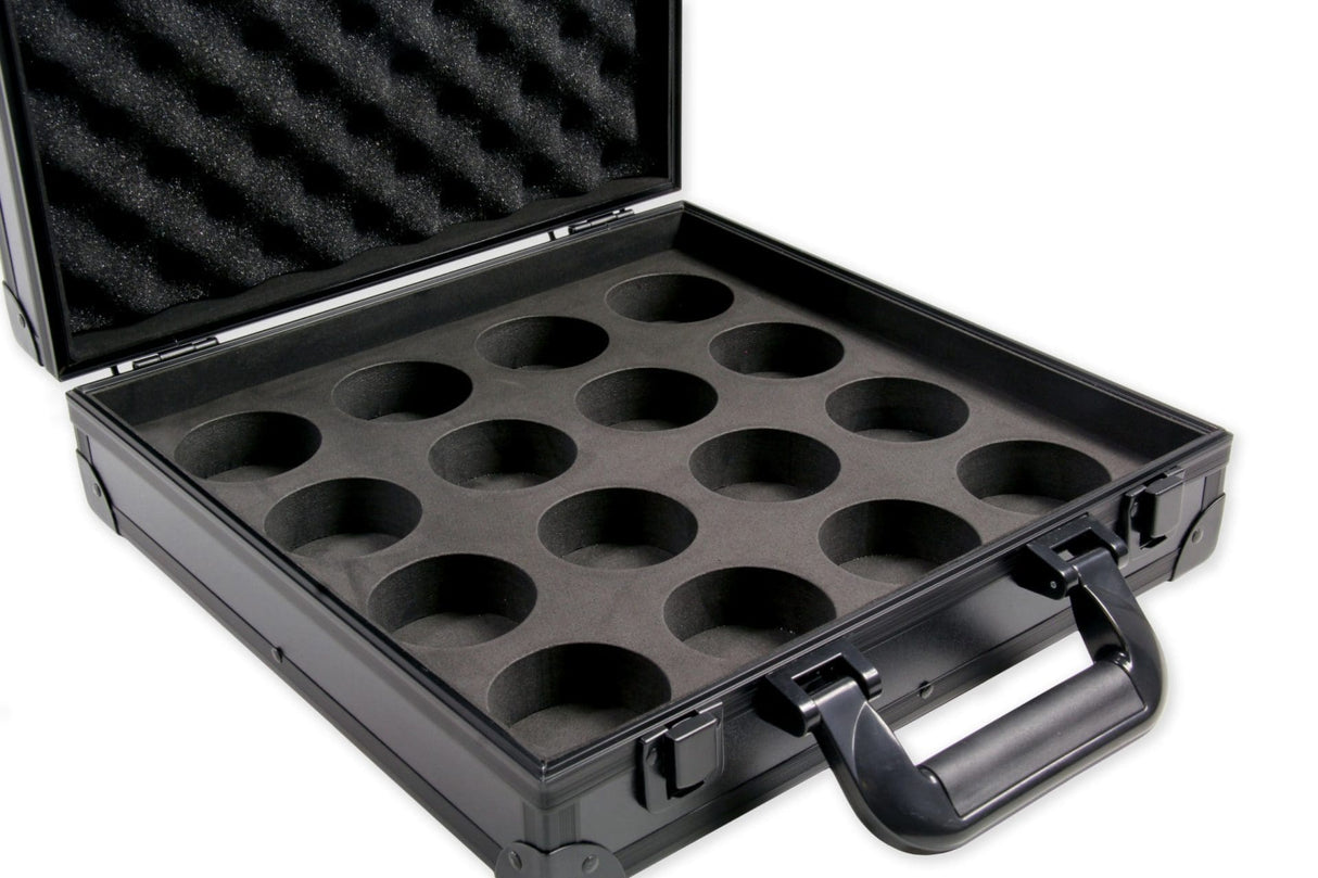Baize Master AMERICAN POOL Black Aluminium 16 Ball Carry Flight Case - 2 1/4 Inch Balls