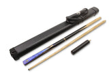 Jonny 8 Ball BLUE MARBLE 3pc Centre Joint Pool Snooker Cue with Jonny 8 Ball Xtra Tubular Case + 6 Inch Mini Butt