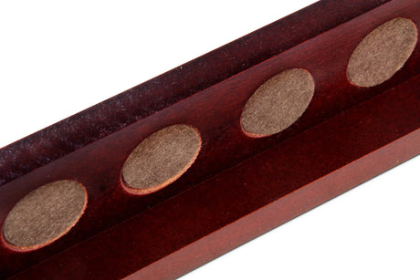 Funky Chalk 4 Way STRAIGHT Wall Mounted Snooker Pool Cue Rack with Brass Clips - Holds 4 Cues