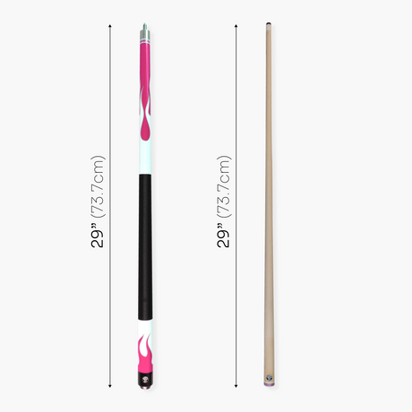 Jonny 8 Ball FLAME 58 Inch 2 Piece Snooker Pool Cue with Maple Shaft 11mm Tip