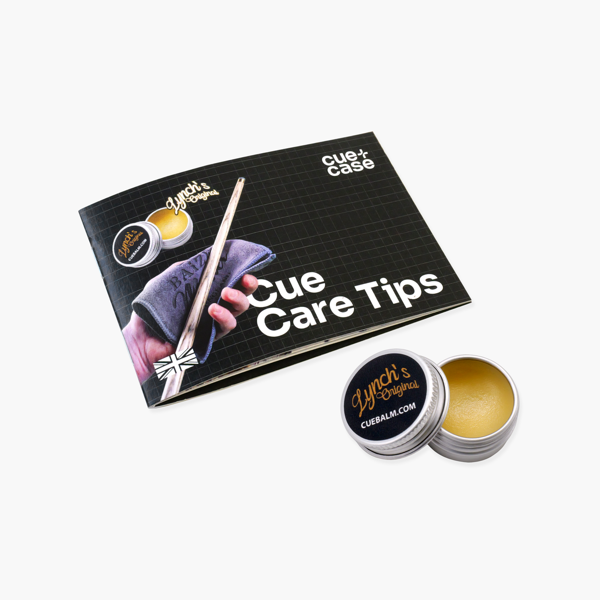 Baize Master Platinum Series BLUE FLAME 57 inch 1 Piece Luxury English Pool Cue 8.5mm Tip with Hand Fitted PRO SPIN Medium Tip - Hand Finished in the UK by Cue Care Jim using Lynch’s Cue Balm