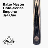 G14 Baize Master MAPLE EMPEROR 57 Inch 3/4 English 8 Ball Pool Cue with 8.5mm Tip + Mini Butt Extension