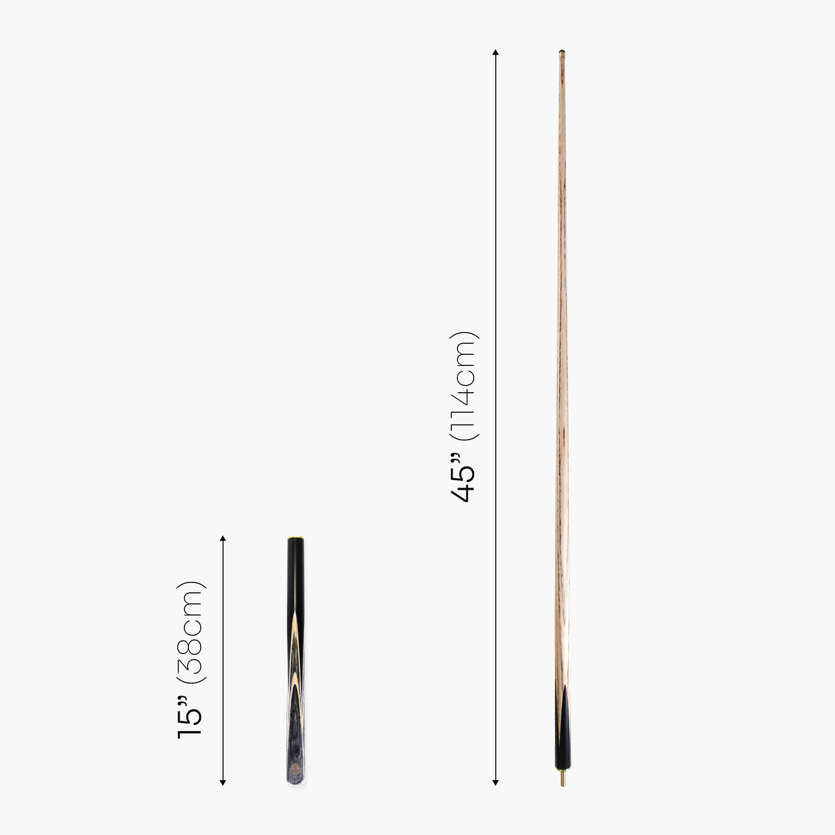 G14 Baize Master MAPLE EMPEROR 57 Inch 3/4 English 8 Ball Pool Cue with 8.5mm Tip + Mini Butt Extension