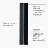 BCE MARK SELBY Metallic BLACK Simulated Graphite 2pc Snooker Cue & HARD CASE