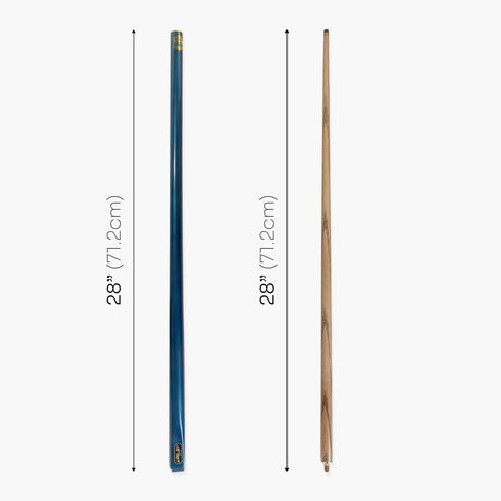 Riley METALLIC BLUE Butt 2 Piece Ash Snooker & Pool Cue - 9.5mm Tip, 17oz - 18oz