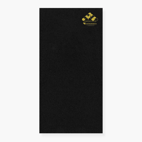 Hainsworth BLACKBALL RULES Pool Table Racking Cloth - Black Hainsworth