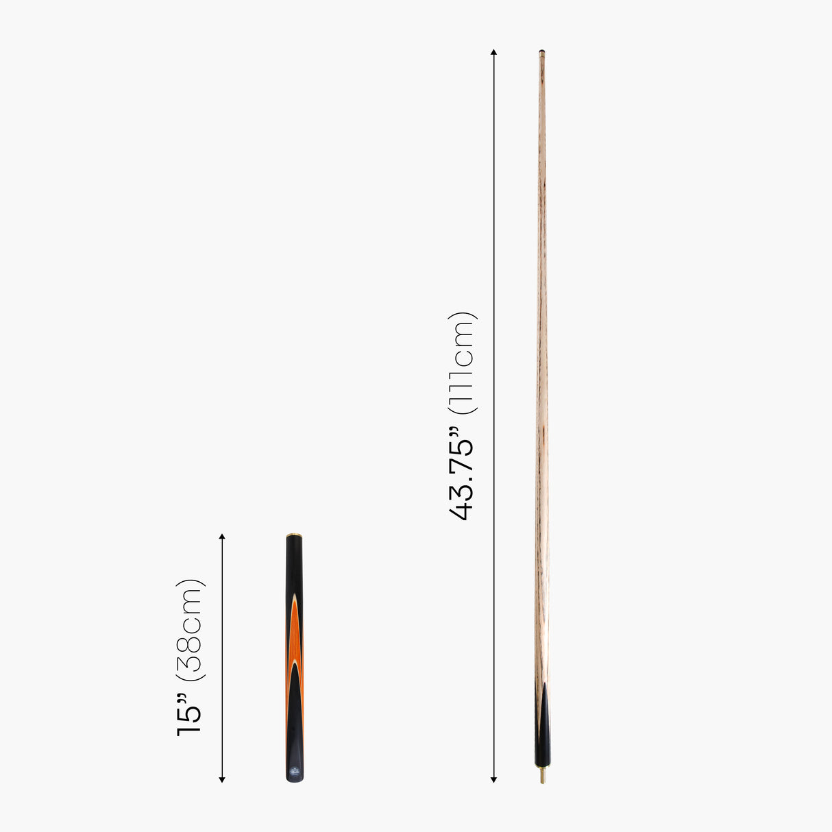 Baize Master Crucible 57 Inch 3/4 Jointed Snooker Pool Cue and Case Set 9.5mm Tip