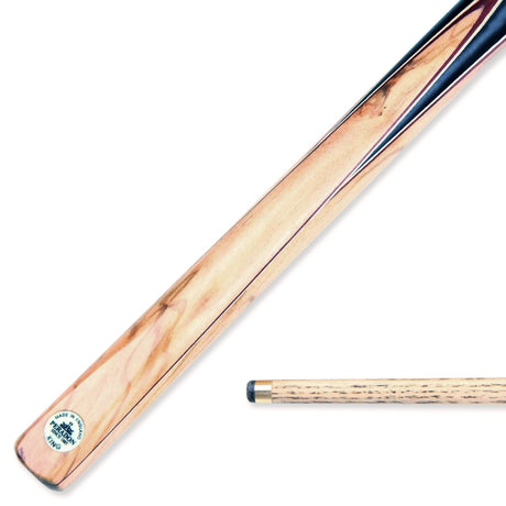 Peradon KING 58" Hand Spliced Genuine Ebony Ash 3/4 Jointed Pool Cue, 9.5mm Tip